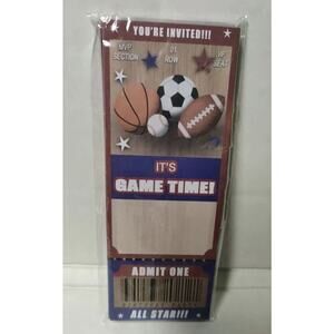 Birthday Cards Sports Ticket Invitation Admit One All Star Ticket Kids Or Adults